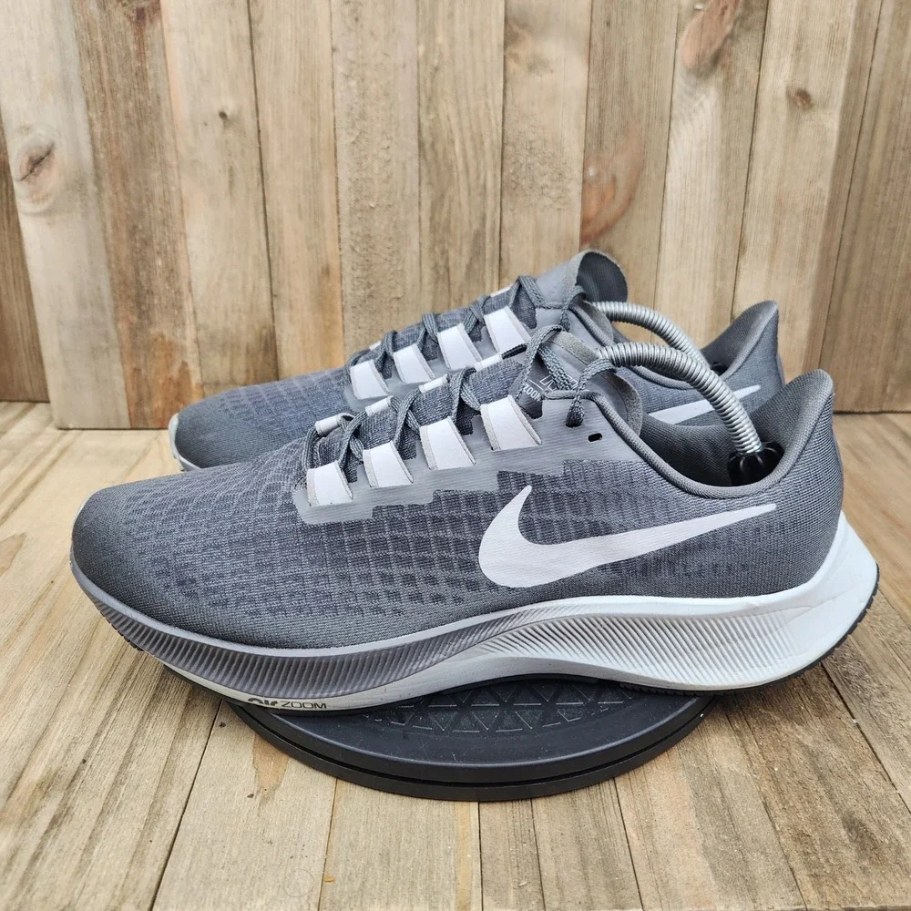 Nike Air Zoom Pegasus 37 Mens size 11.5 Grey White Running Shoes BQ9646-009
